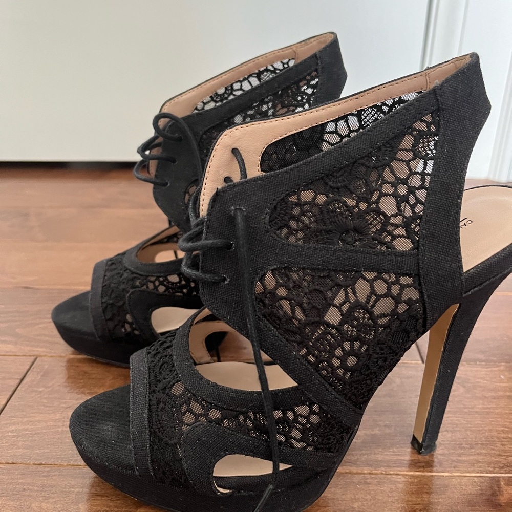 CALL IT SPRING LACE TIE UP HEELS